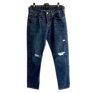 LEVI’S 501 T Tapered High Rise Denim Jeans Blue 26